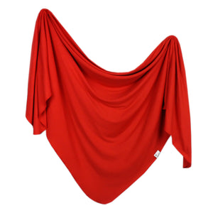 Knit Swaddle Blanket - Apple