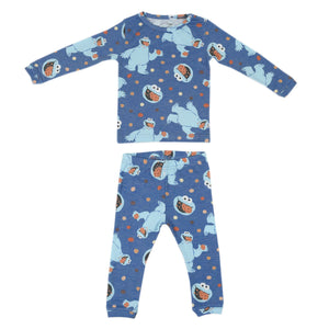 2pc Long Sleeve Pajama Set - Cookie Monster