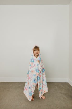 Premium Big Kid Hooded Towel - Bloom