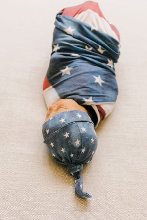 Knit Swaddle Blanket - Patriot