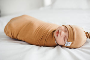Top Knot Hat - Camel