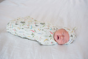 Knit Swaddle Blanket - Aspen