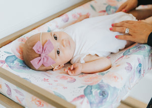 Premium Knit Diaper Changing Pad Cover - Bloom