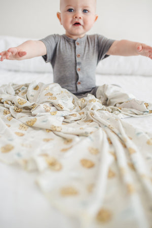 Knit Swaddle Blanket - Chip