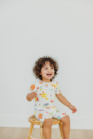 2pc Short Sleeve Pajama Set - Sesame Friends