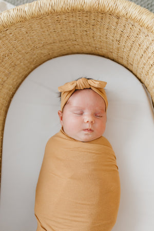 Knit Headband Bow - Dune