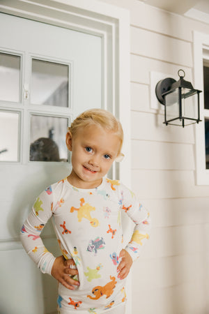 2pc Long Sleeve Pajama Set - Sesame Friends