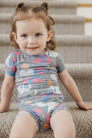 2pc Short Sleeve Pajama Set - Super Grover