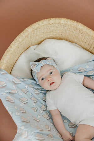 Knit Headband Bow - S'mores
