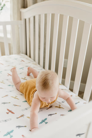 Premium Knit Fitted Crib Sheet - Ace