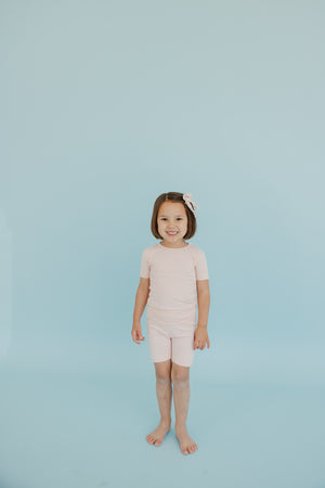 2pc Short Sleeve Pajama Set - Blush