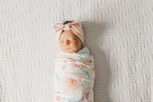 Knit Swaddle Blanket - Bloom