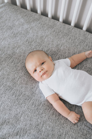 Premium Knit Fitted Crib Sheet - Asher