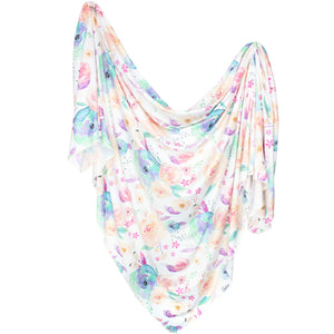 Knit Swaddle Blanket - Bloom