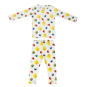 2pc Long Sleeve Pajama Set - Sesame Scribbles